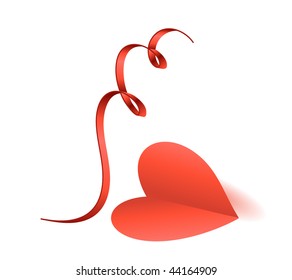 tarjeta con forma de corazón