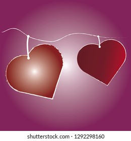 heart shaped card for background