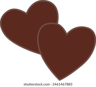 heart shaped chocolate vector icon. valentine's day chocolate.