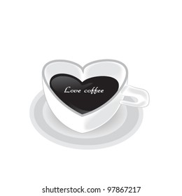 heart shaped coffee mug