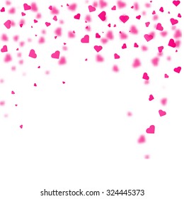 Heart Shaped Confetti Falling Down Vector Stock Vector (Royalty Free ...