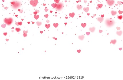 heart shaped confetti pattern background