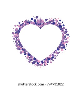 Heart shaped confetti vector illustration