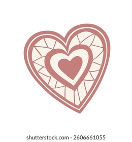 Heart shaped design icon vector 