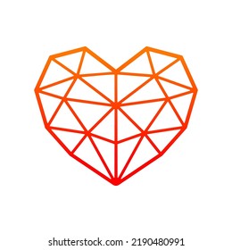 heart shaped diamond logo template