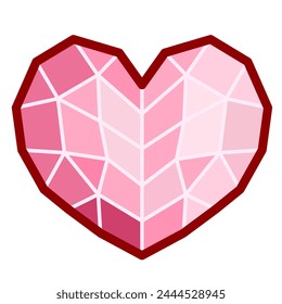 Ilustración vectorial de diamante en forma de corazón
