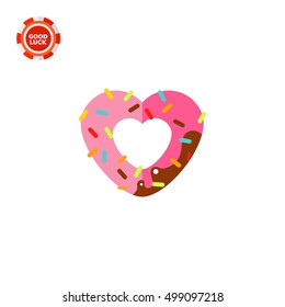 Heart Shaped Donut Icon