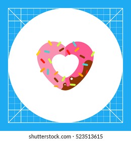 Heart Shaped Donut Icon