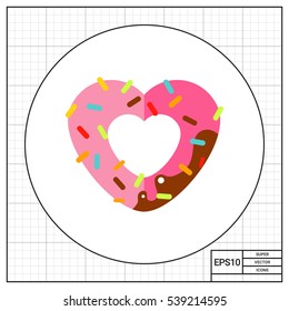 Heart Shaped Donut Icon