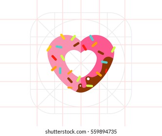 Heart Shaped Donut Icon