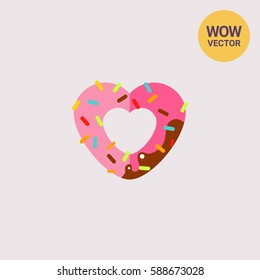 Heart Shaped Donut Icon