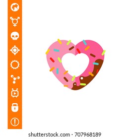 Heart Shaped Donut Icon