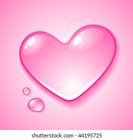 heart shaped droplet