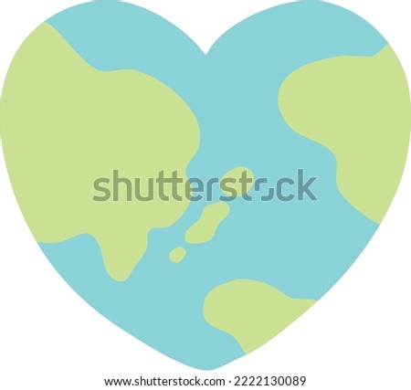 heart shaped earth icon material