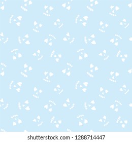 Heart shaped eyes skull background.Seamless pattern.Vector.