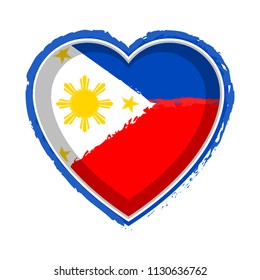 Heart shaped flag of Philippines