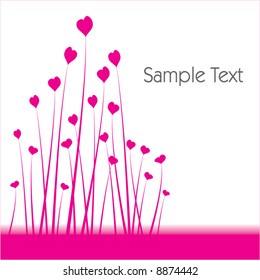 Heart shaped flower background