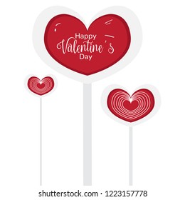 Heart shaped flowers. Valentine day. Vector illustration design