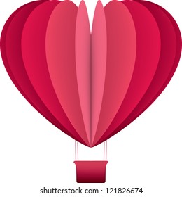 Heart shaped flying balloon for Valentine's day