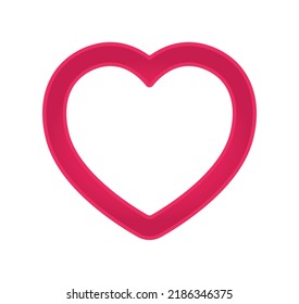Pink Outline Heart Frame