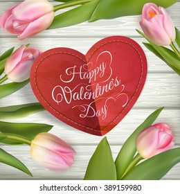 Heart shaped frame. St Valentines Day card. EPS 10 vector file included