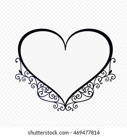Heart shaped frame. Vector.