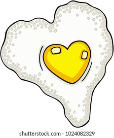 Heart shaped fried egg
