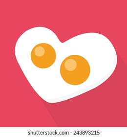 Heart Shaped Fried Egg