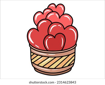 Heart Shaped fruit in basket