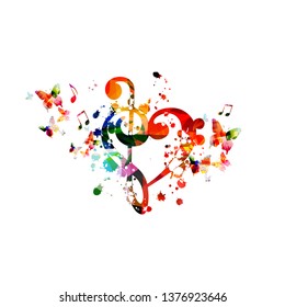 Colorful Bass Clef Music Cliparts Graphic by atlasart · Creative