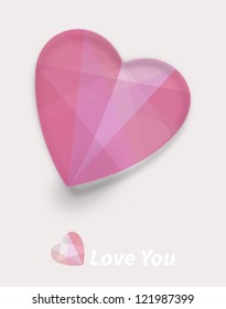 Heart shaped gemstone