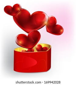 Heart shaped gift box