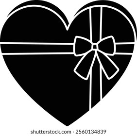 Heart shaped gift box silhouette
For celebrating Valentine's Day, Mother's Day,wedding or birthday.
Transparent background.
