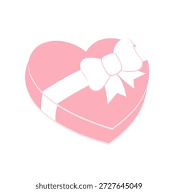 Herzförmige Geschenkbox-Vektorgrafik für romantische Liebe und besonderes Anlässigkeitsdesign