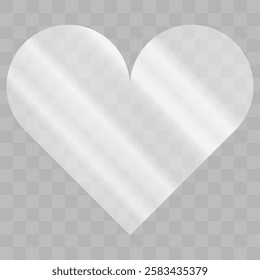 Heart shaped glass plate textures. with solar reflection. Beautiful realistic reflection	