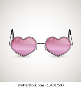 Heart shaped glasses, eps10 vector