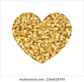 Heart geformte goldene Sequenzen, Vektordesign