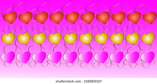 Heart shaped gradient pink background is a template for fashion, invitation cards, flyers, menus, brochures, postcards, backgrounds, wallpapers, decorations, prints on fabric or accessories.