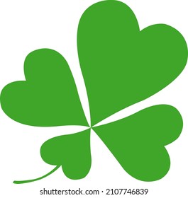 heart shaped green leaves on a white background
