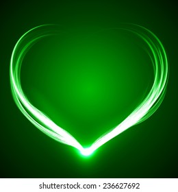 heart shaped green spell effect.(connecting on bottom)