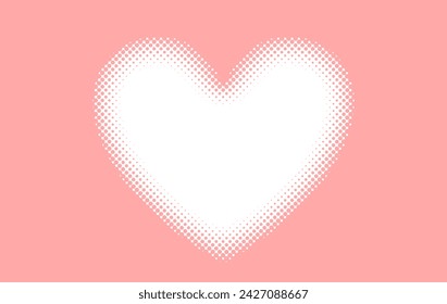 Heart shaped Halftone Background illustration
