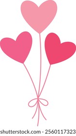 Heart Shaped Holiday Balloon flat vector Cartoon.
Isolated heart balloon icon.
For celebrating Valentine's Day, wedding,Mother's Day, anniversaries and birthdays.
Transparent background.