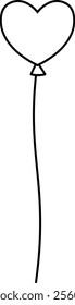 Heart Shaped Holiday Balloon outline.
Isolated heart balloon coloring drawing.
For celebrating Valentine's Day, wedding,Mother's Day, anniversaries and birthdays.
Transparent background.