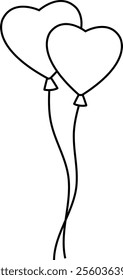 Heart Shaped Holiday Balloon outline.
Isolated heart balloon coloring drawing.
For celebrating Valentine's Day, wedding,Mother's Day, anniversaries and birthdays.
Transparent background.