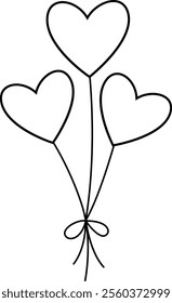 Heart Shaped Holiday Balloon outline.
Isolated heart balloon coloring drawing.
For celebrating Valentine's Day, wedding,Mother's Day, anniversaries and birthdays.
Transparent background.
