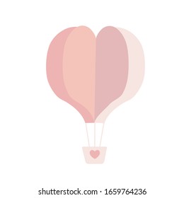 Heart shaped hot air balloon