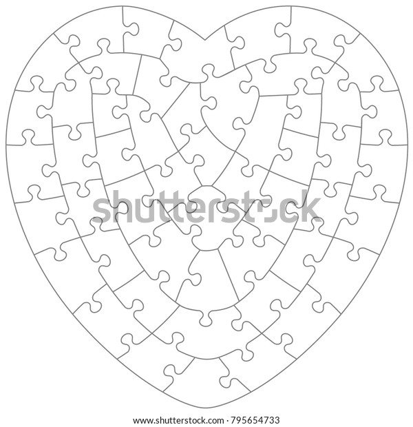 template for puzzle shape collage
