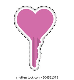 heart shaped key icon image 