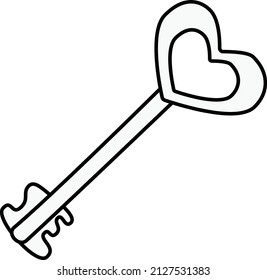 heart shaped key for lovers
