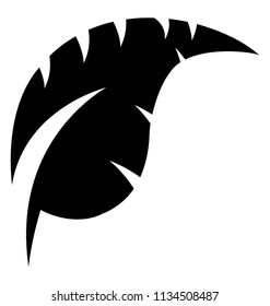 Heart shaped leaf with cuts on the edges showcasing palm leaf 
